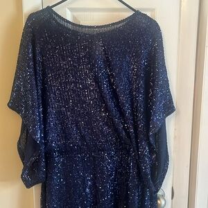 Navy Sequin Cocktail dress.